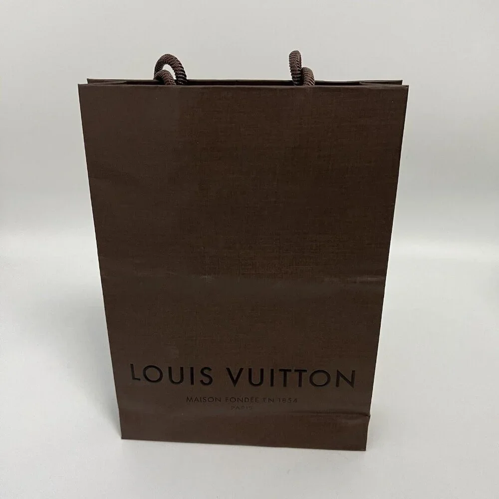 Authentic Louis Vuitton Paper Gift shopping Bag Brown